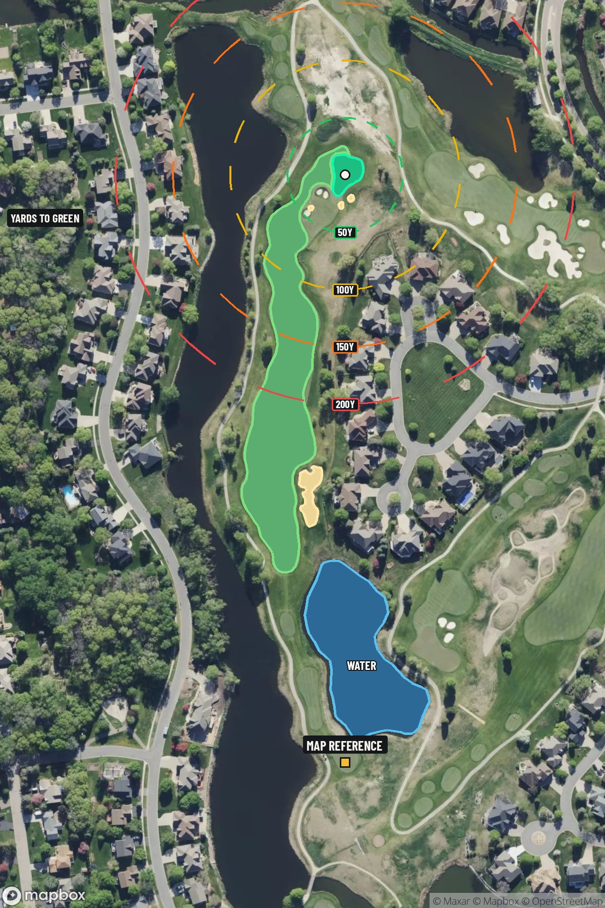Hole 3 aerial at TPC Twin Cities