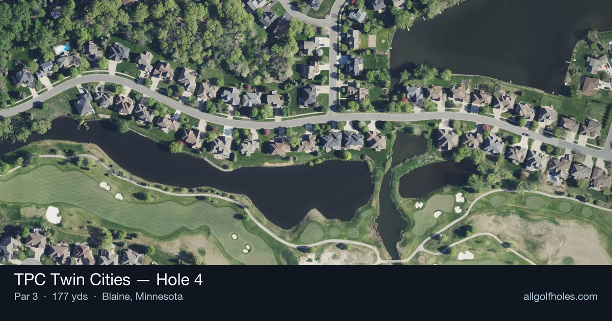 Hole 4 aerial at TPC Twin Cities