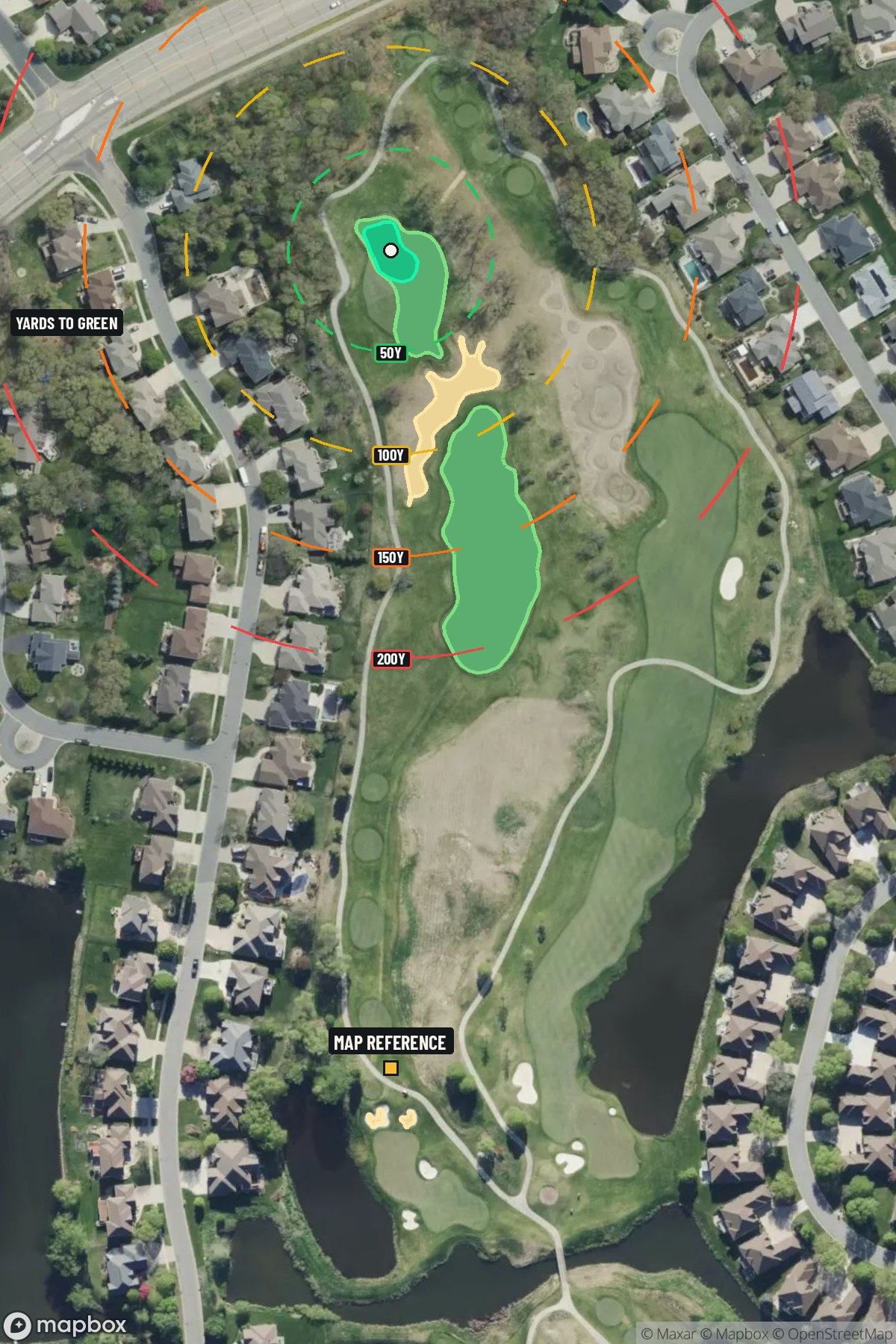 Hole 5 aerial at TPC Twin Cities