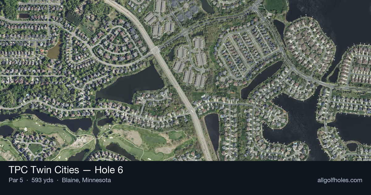 Hole 6 aerial at TPC Twin Cities
