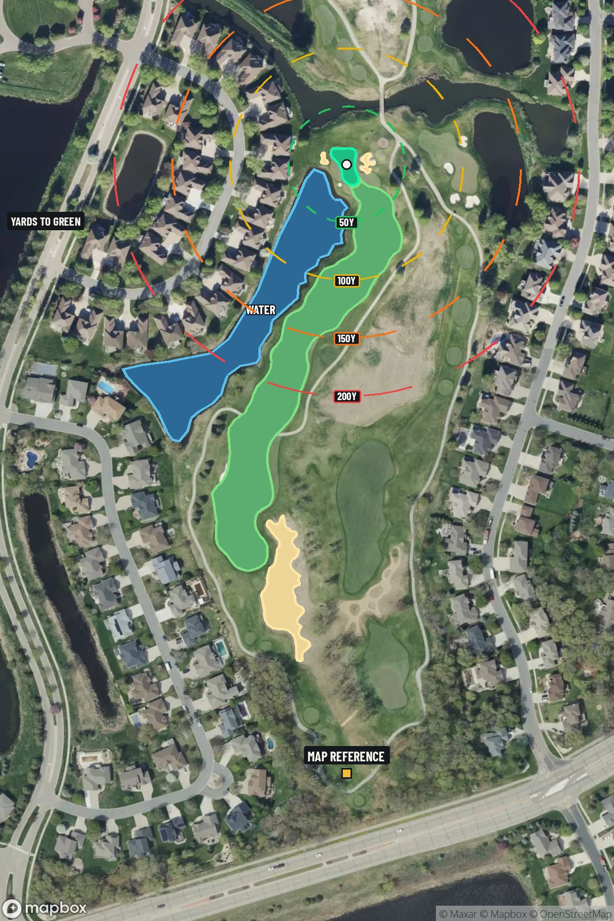 Hole 6 aerial at TPC Twin Cities
