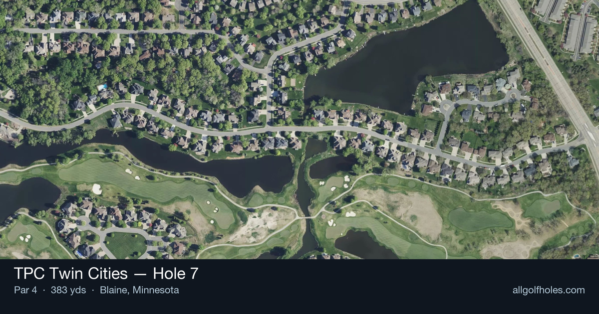 Hole 7 aerial at TPC Twin Cities