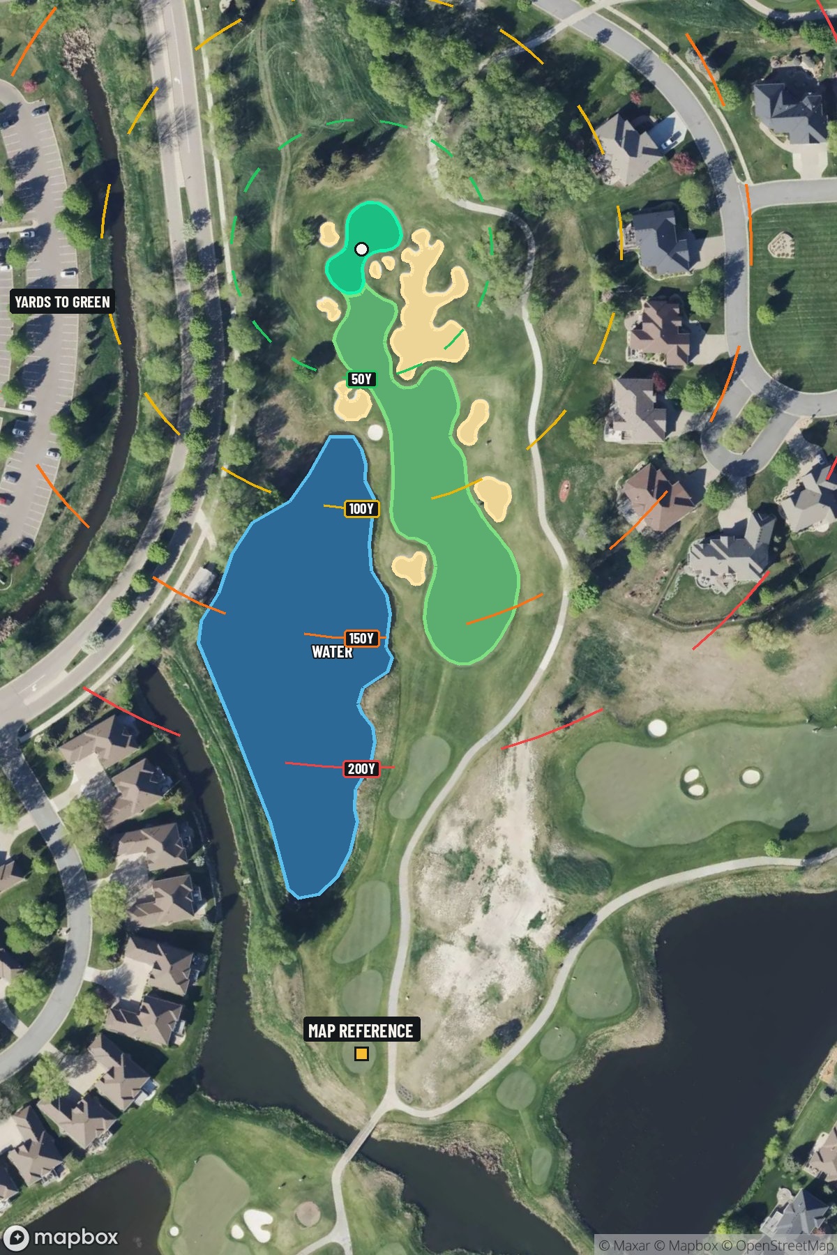 Hole 7 aerial at TPC Twin Cities