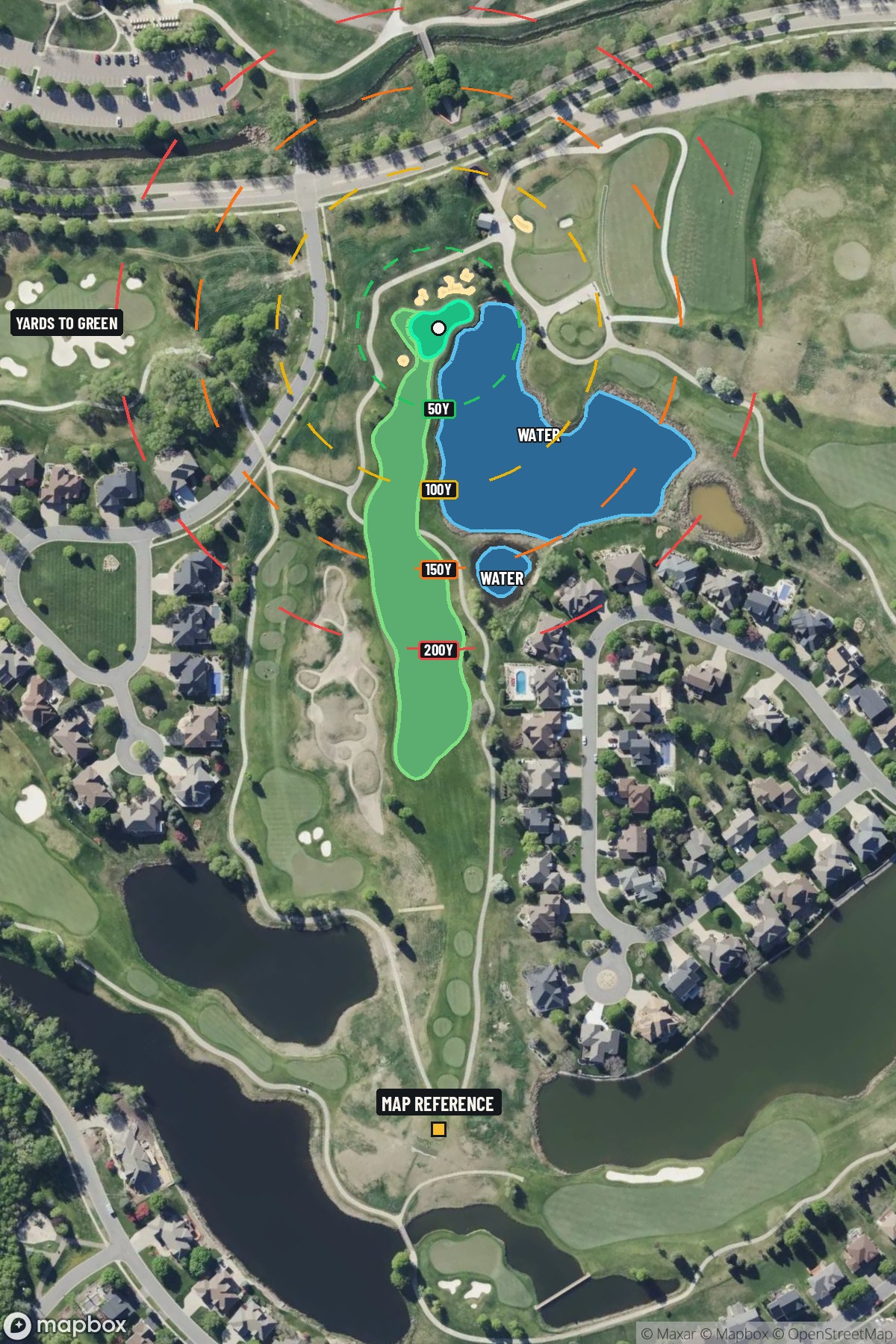 Hole 9 aerial at TPC Twin Cities