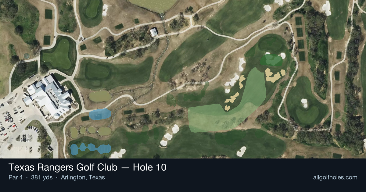Hole 10 aerial at Texas Rangers Golf Club