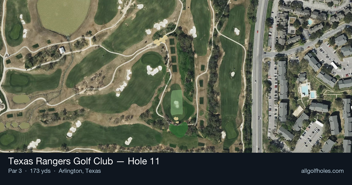 Hole 11 aerial at Texas Rangers Golf Club