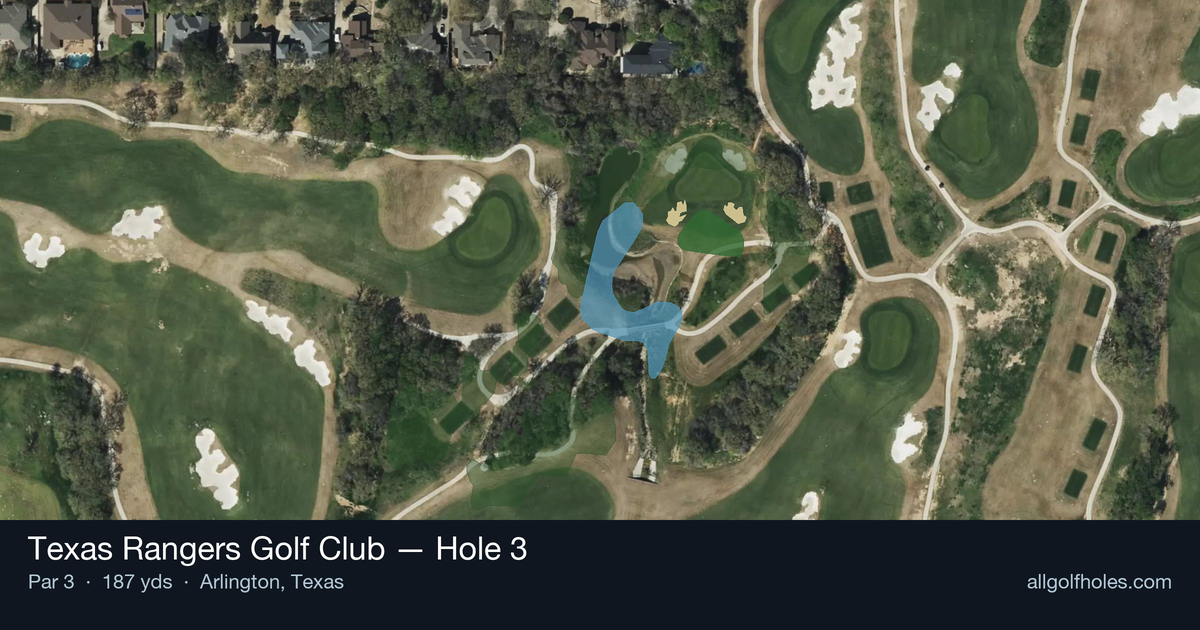Hole 3 aerial at Texas Rangers Golf Club