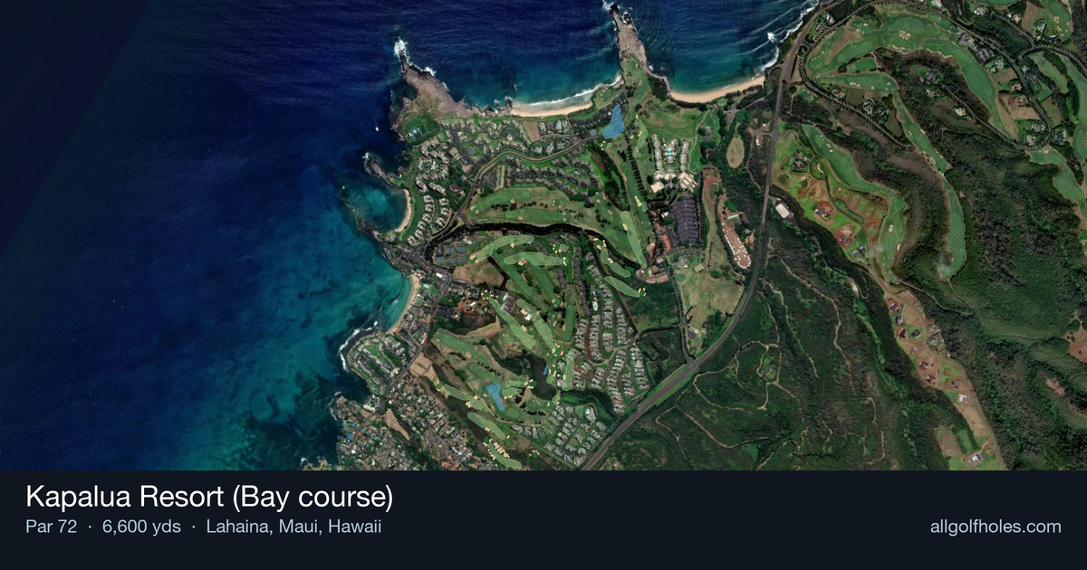 Kapalua Resort (Bay course) aerial view