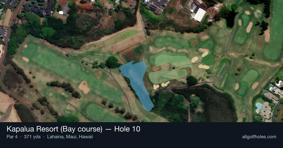 Hole 10 aerial at Kapalua Resort (Bay course)