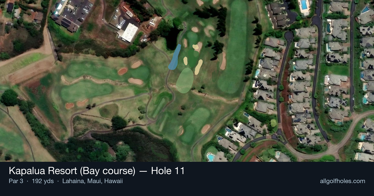 Hole 11 aerial at Kapalua Resort (Bay course)