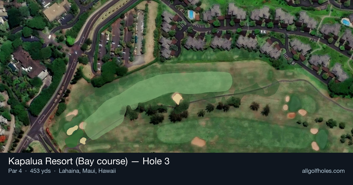 Hole 3 aerial at Kapalua Resort (Bay course)