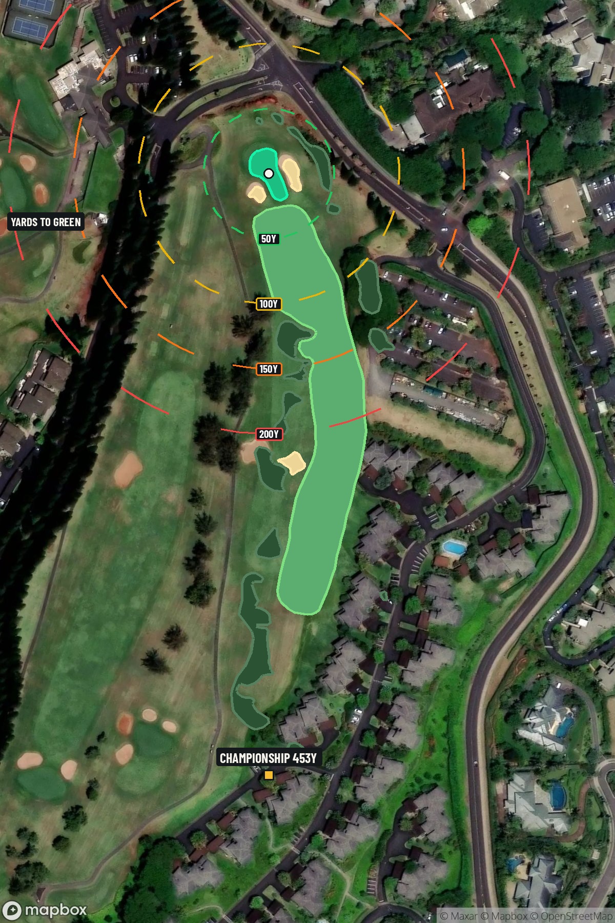 Hole 3 aerial at Kapalua Resort (Bay course)
