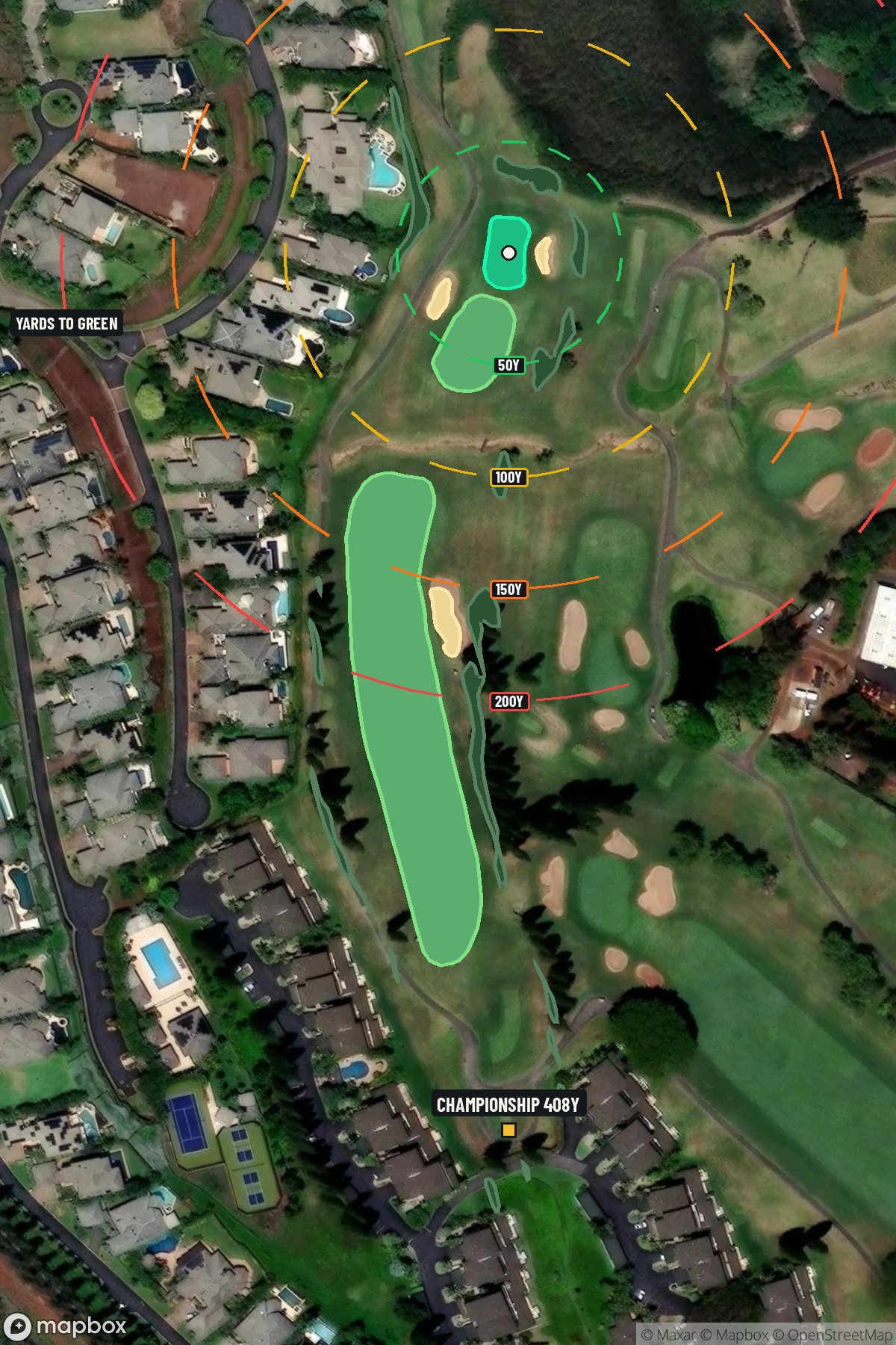 Hole 5 aerial at Kapalua Resort (Bay course)