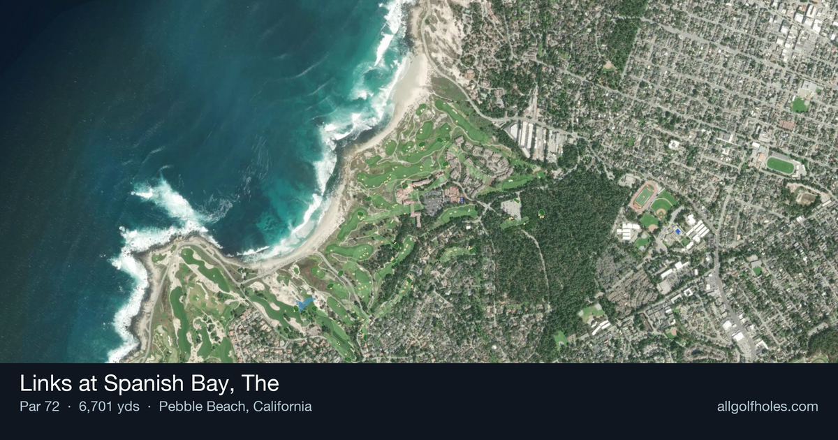 Links at Spanish Bay, The aerial view