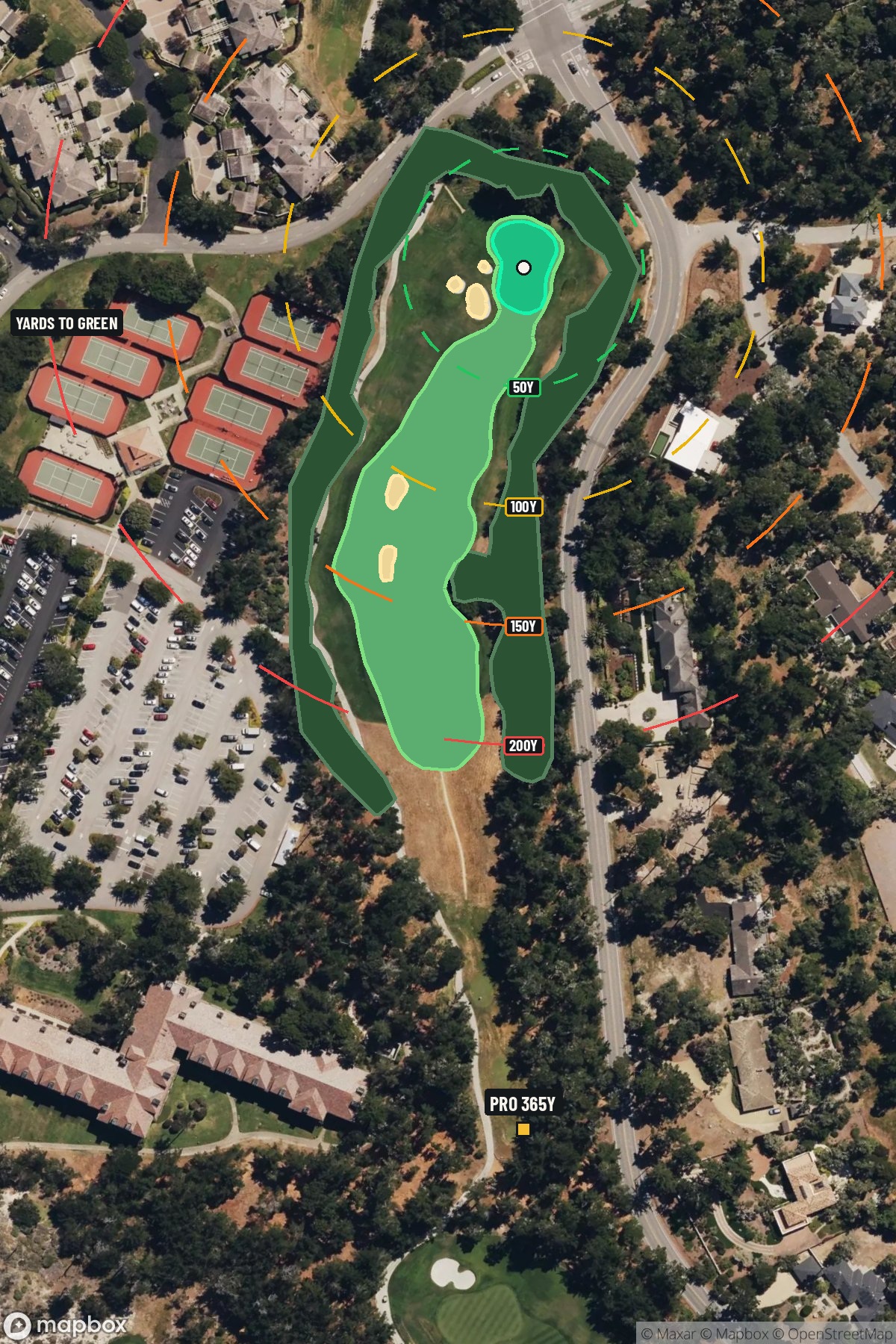 Hole 11 aerial at Links at Spanish Bay, The