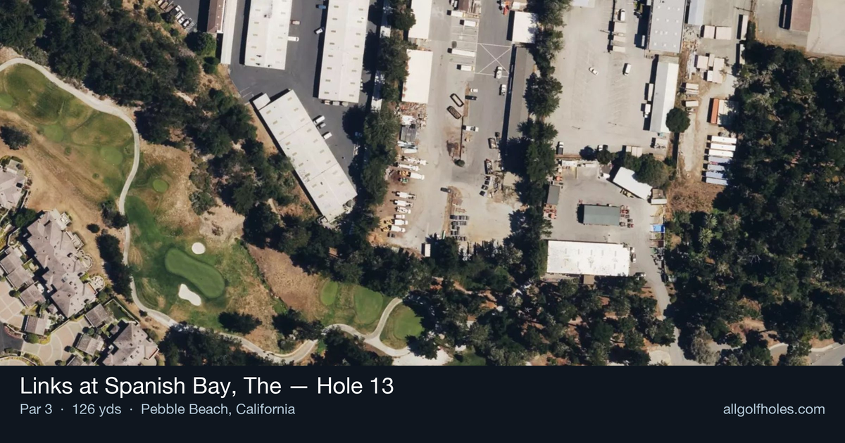 Hole 13 aerial at Links at Spanish Bay, The