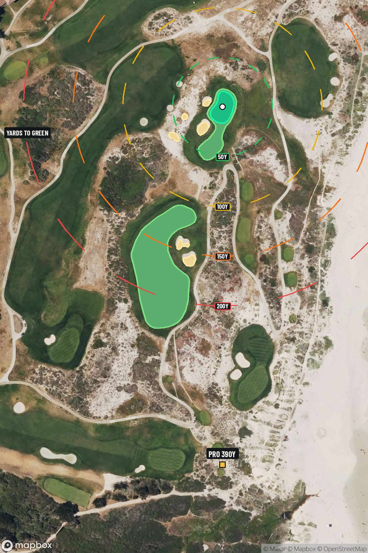 Hole 15 aerial at Links at Spanish Bay, The