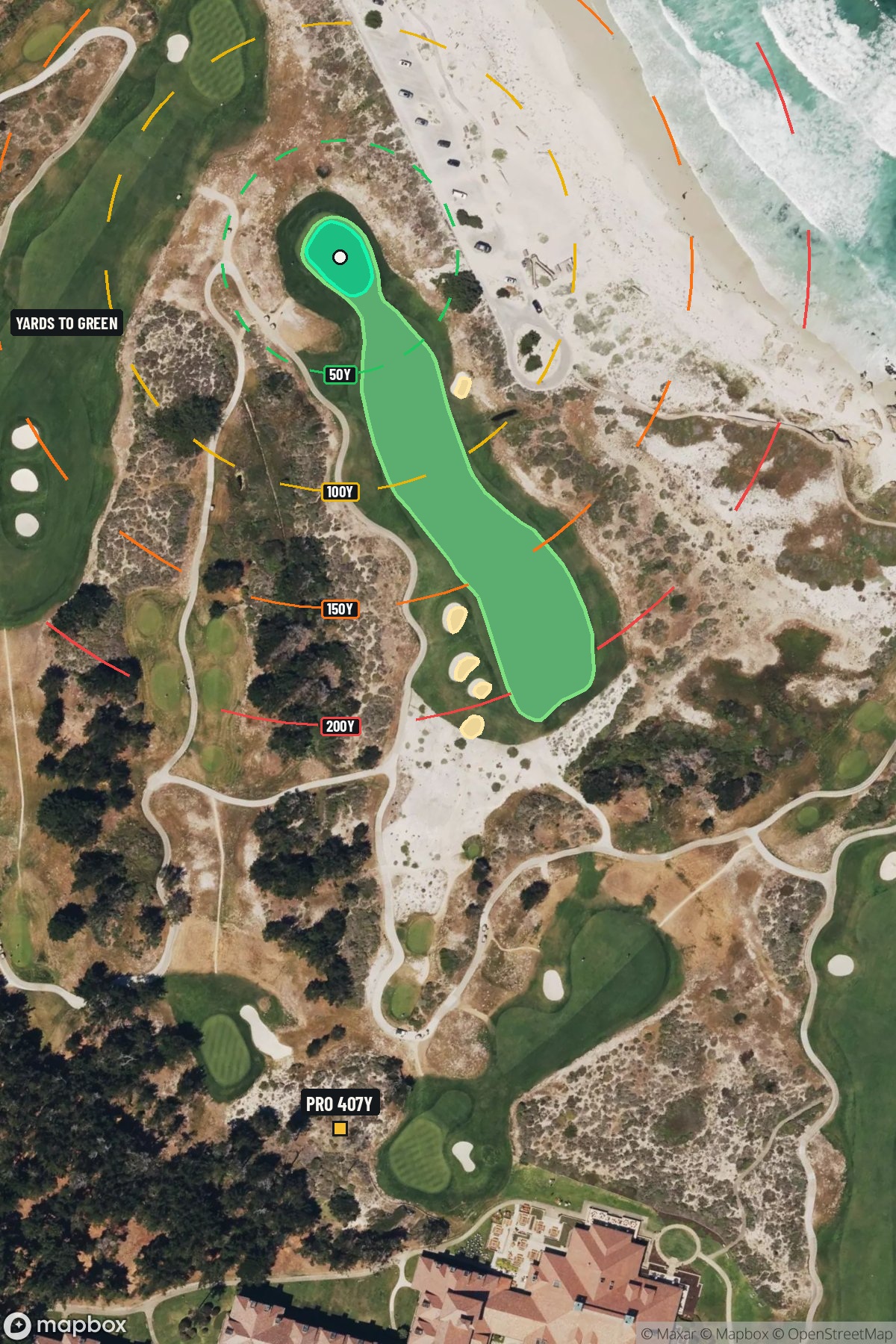 Hole 3 aerial at Links at Spanish Bay, The