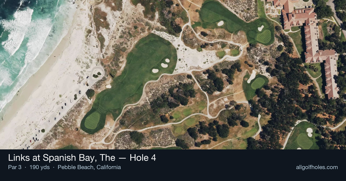 Hole 4 aerial at Links at Spanish Bay, The