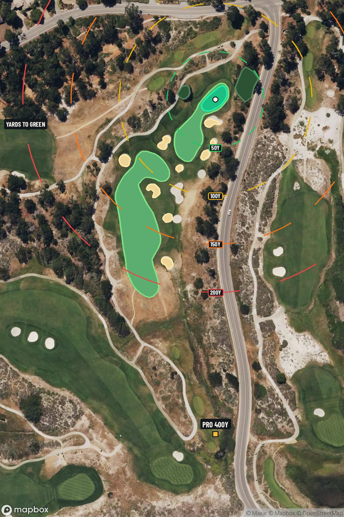 Hole 6 aerial at Links at Spanish Bay, The