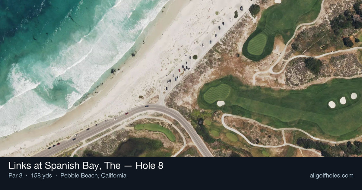 Hole 8 aerial at Links at Spanish Bay, The