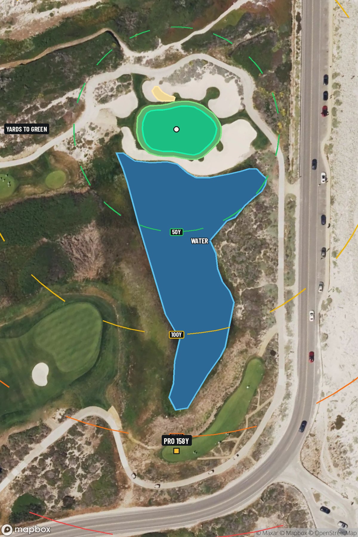 Hole 8 aerial at Links at Spanish Bay, The