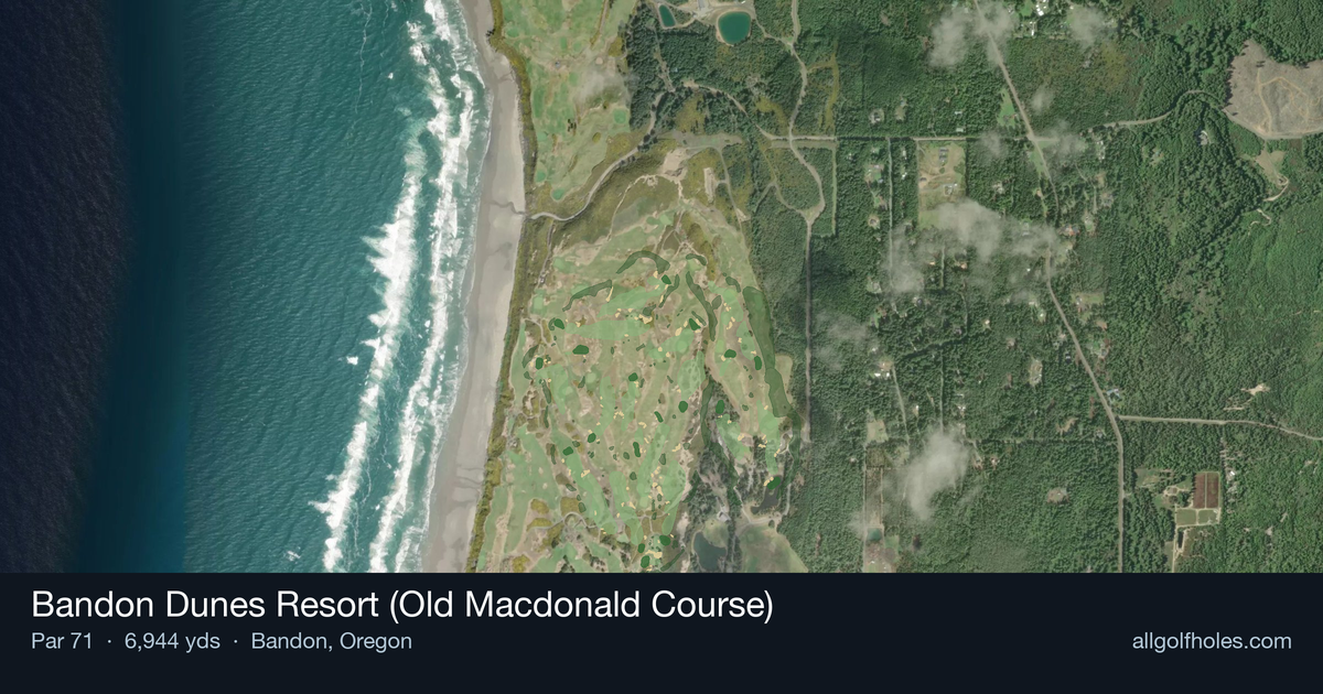 Bandon Dunes Resort (Old Macdonald Course) aerial view