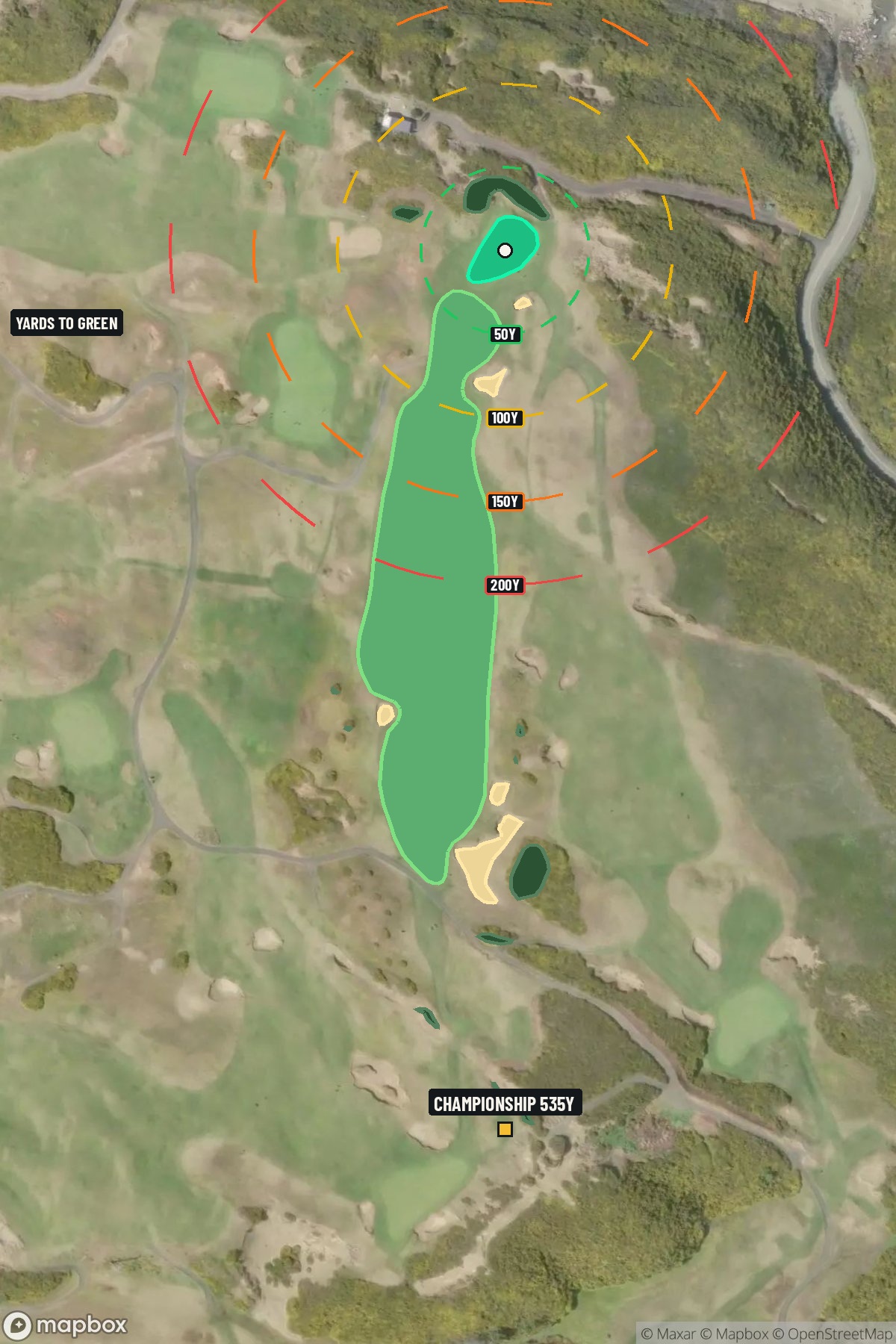 Hole 15 aerial at Bandon Dunes Resort (Old Macdonald Course)