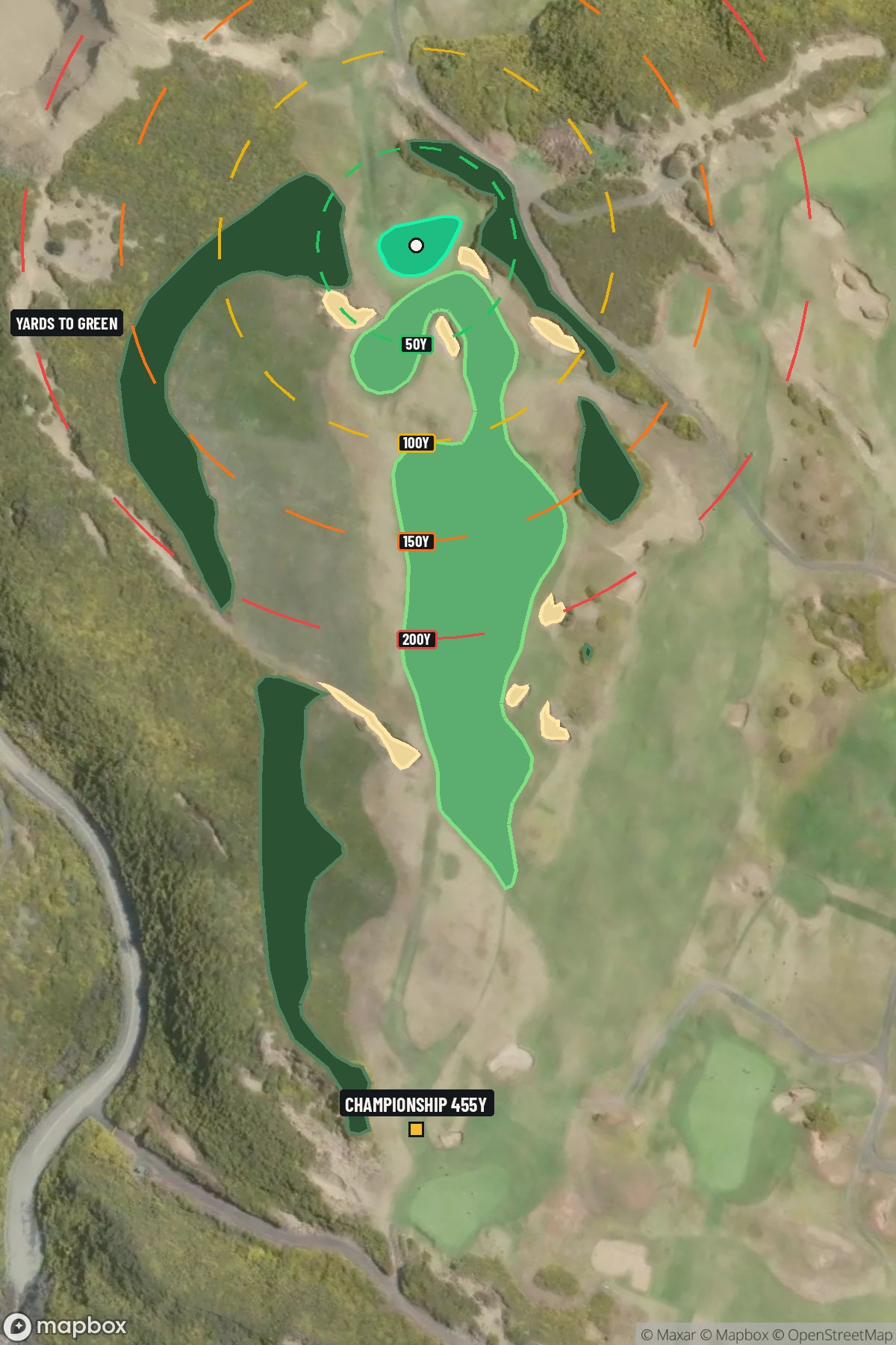 Hole 16 aerial at Bandon Dunes Resort (Old Macdonald Course)