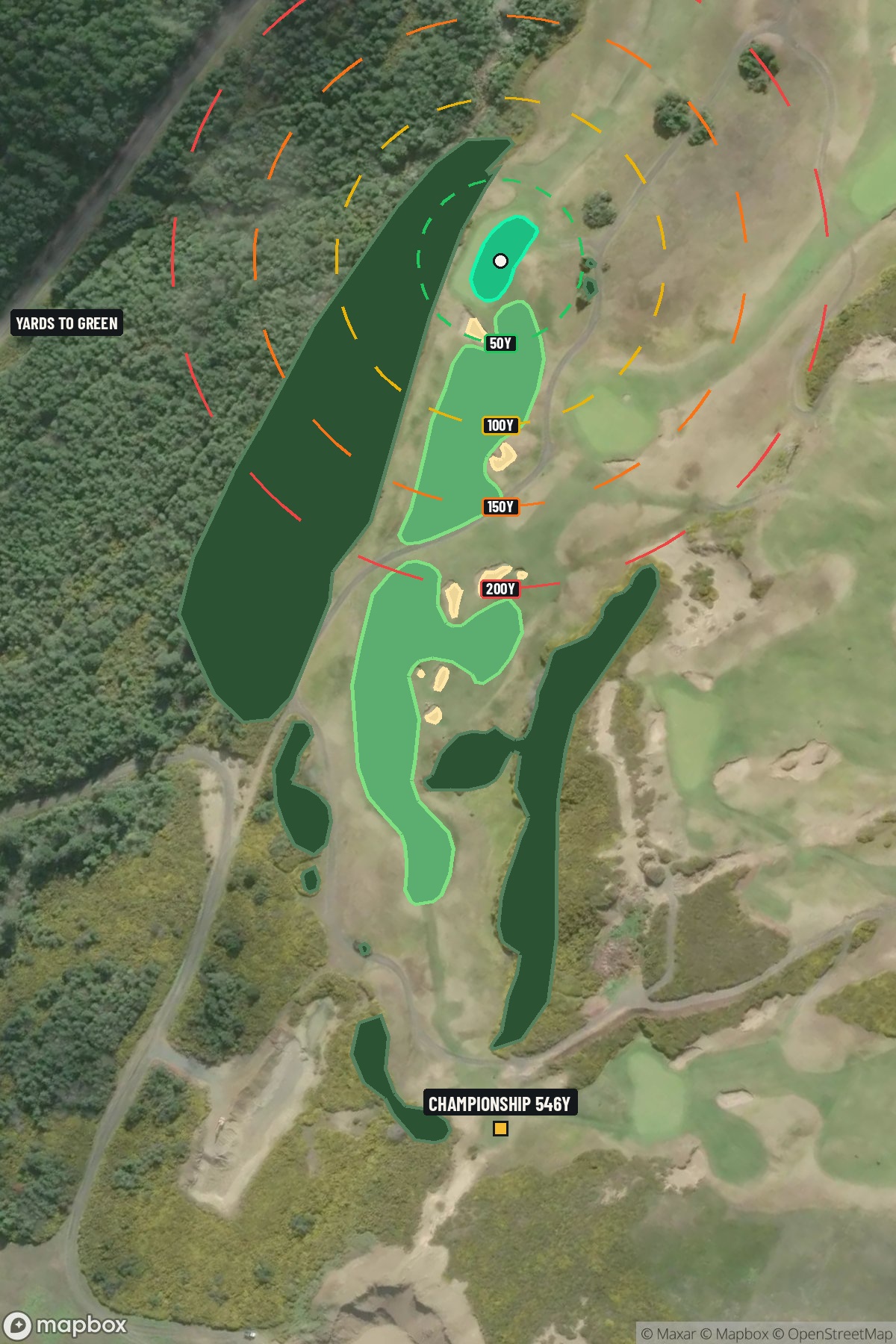 Hole 17 aerial at Bandon Dunes Resort (Old Macdonald Course)