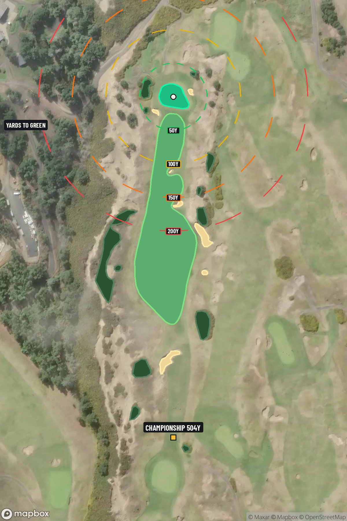 Hole 4 aerial at Bandon Dunes Resort (Old Macdonald Course)