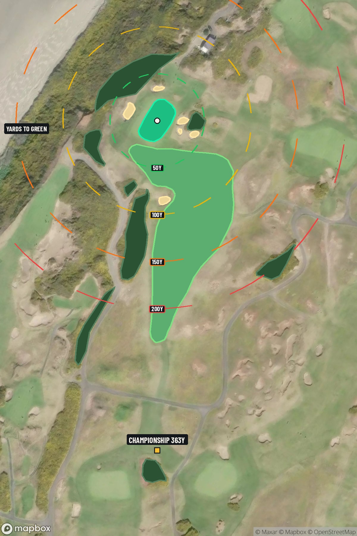 Hole 7 aerial at Bandon Dunes Resort (Old Macdonald Course)
