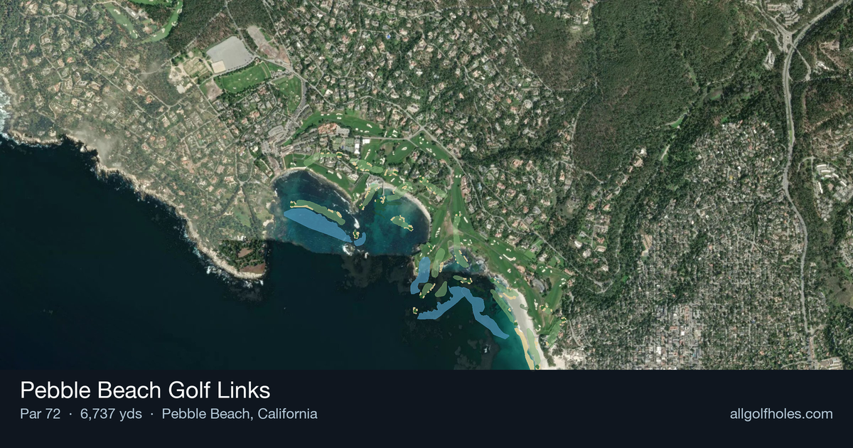 Pebble Beach Golf Links Aerial Map