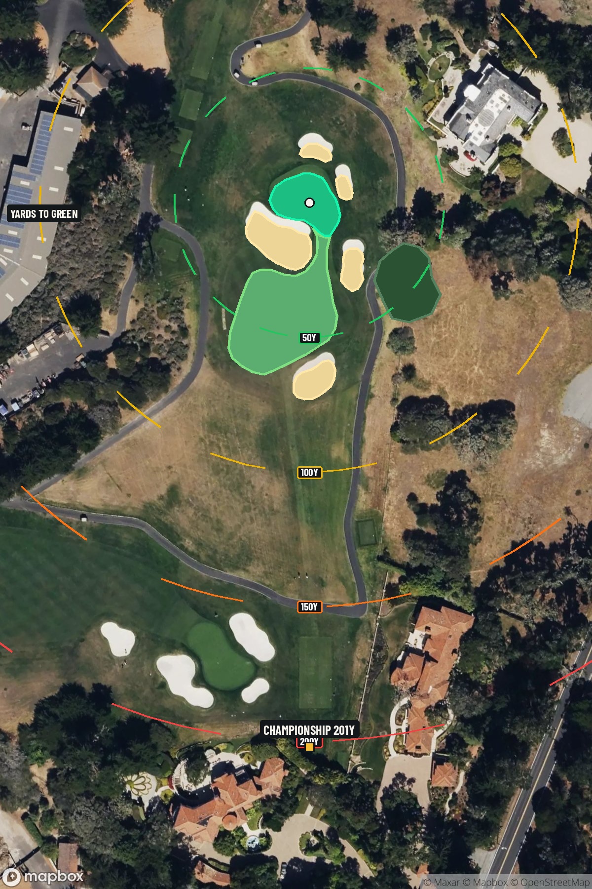 Hole 12 aerial at Pebble Beach Golf Links