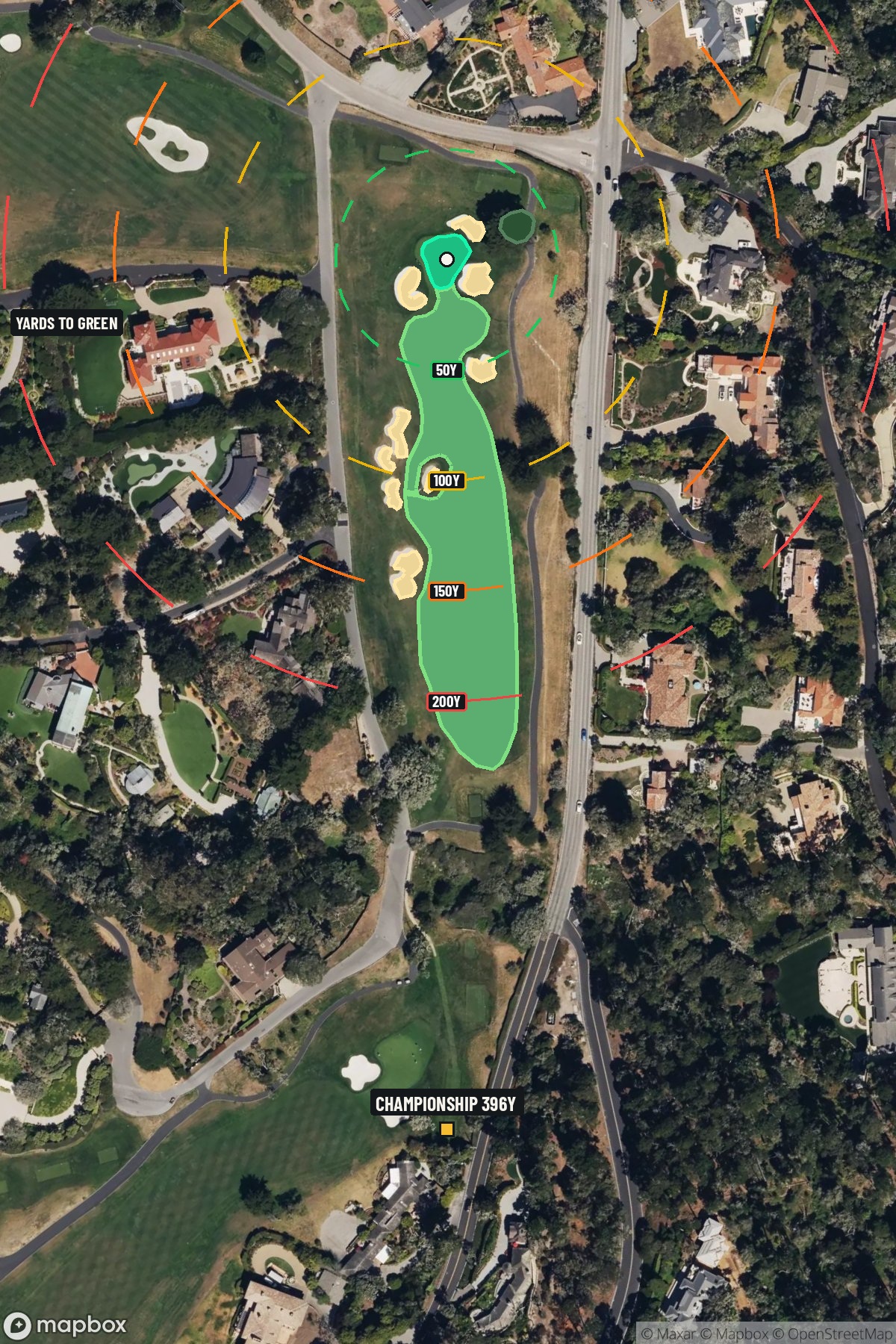 Hole 15 aerial at Pebble Beach Golf Links