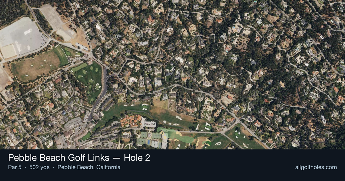 Hole 2 aerial at Pebble Beach Golf Links