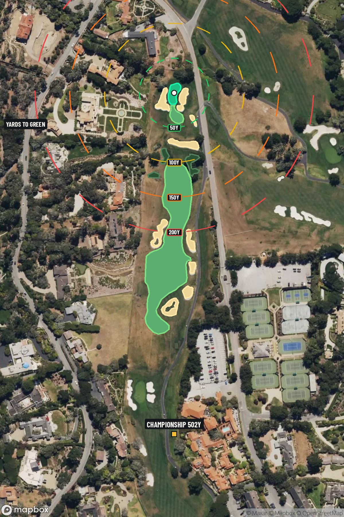 Hole 2 aerial at Pebble Beach Golf Links