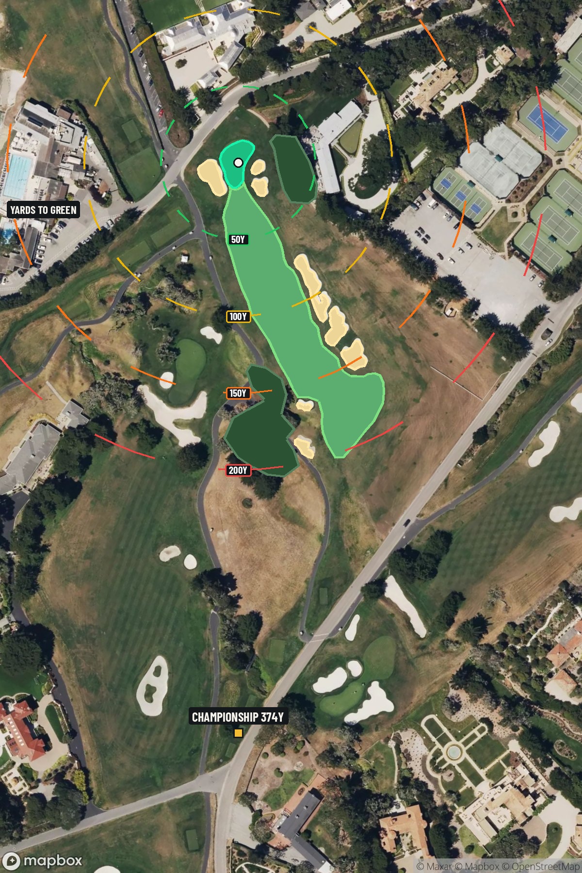 Hole 3 aerial at Pebble Beach Golf Links