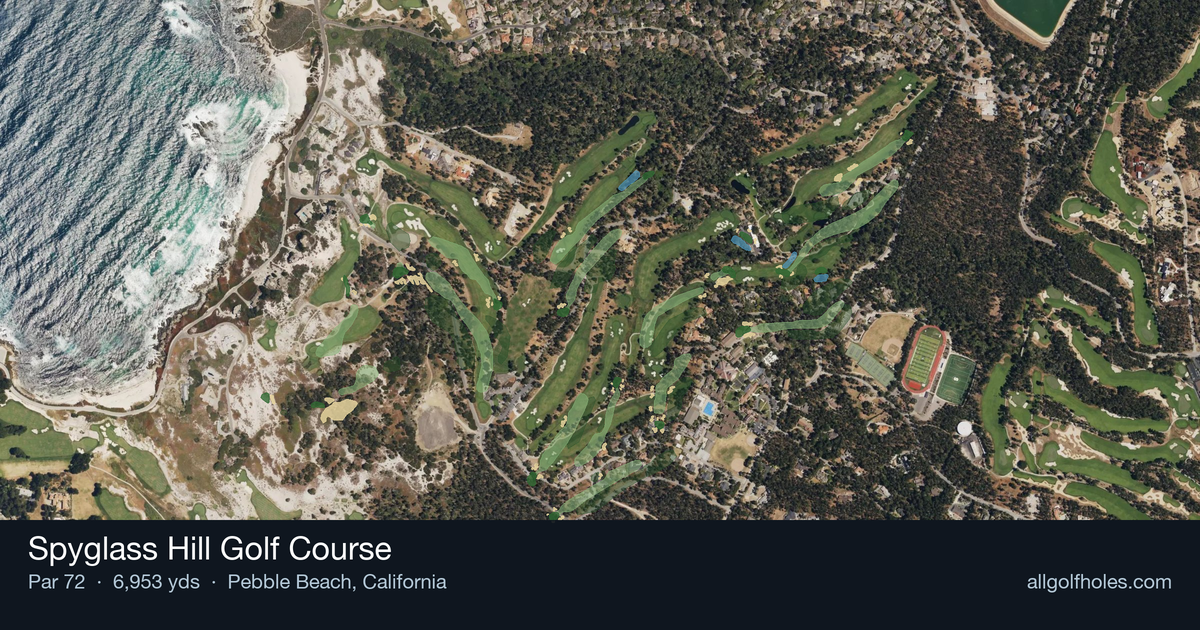 Spyglass Hill Golf Course aerial view
