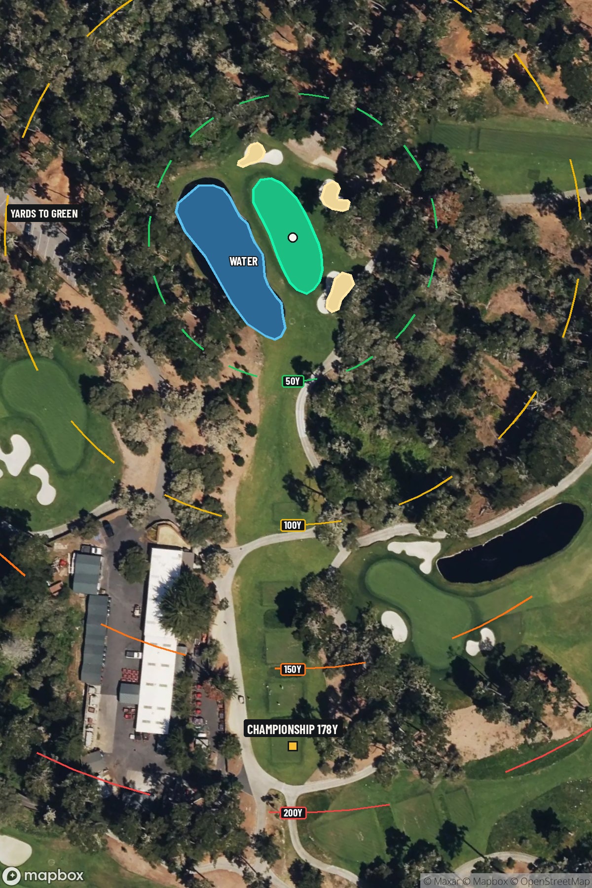 Hole 12 aerial at Spyglass Hill Golf Course