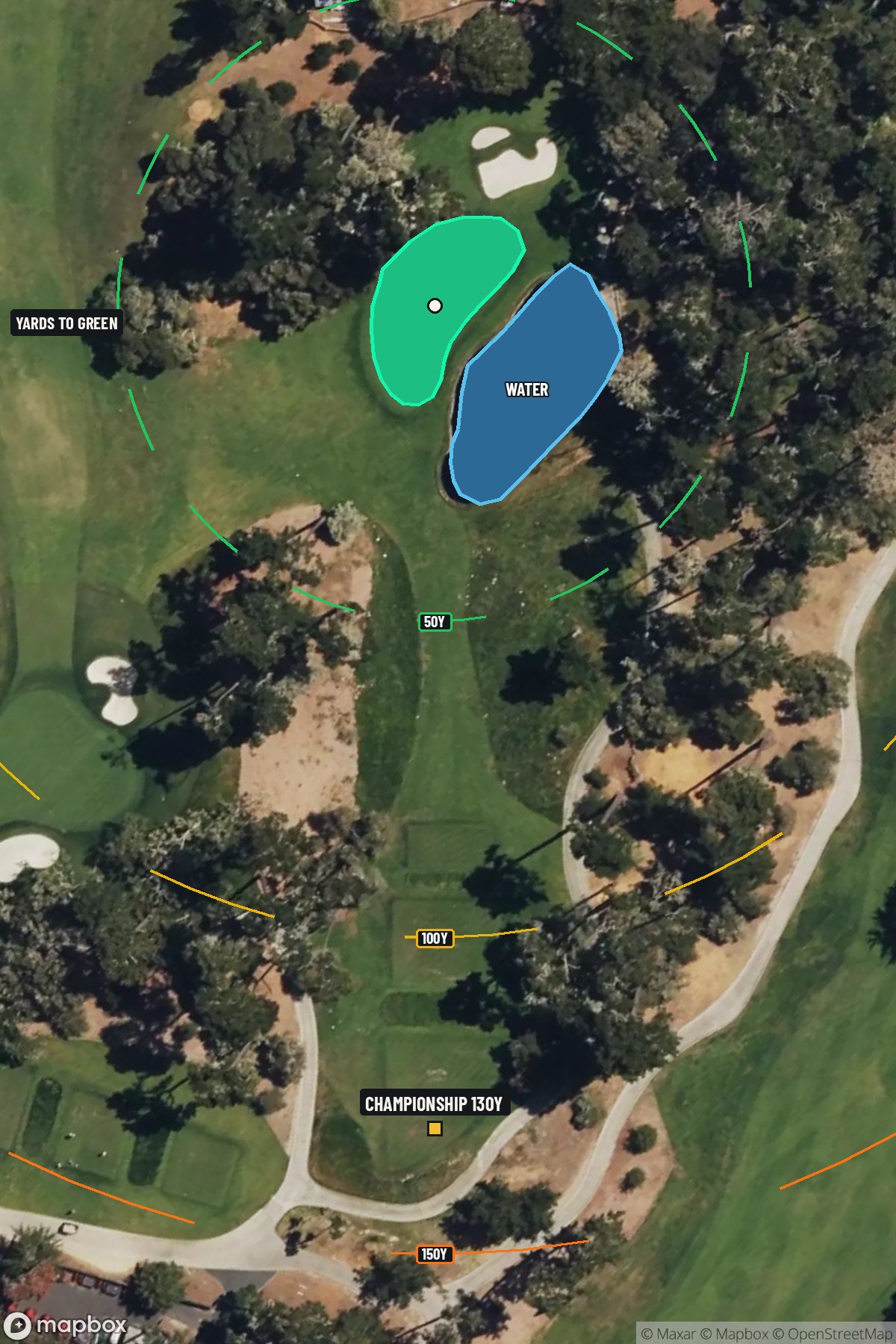 Hole 15 aerial at Spyglass Hill Golf Course