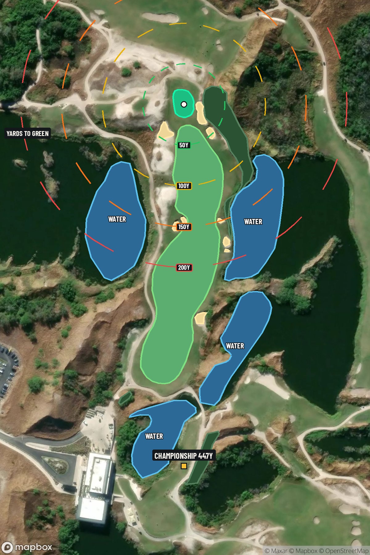 Hole 1 aerial at Streamsong Resort (Red Course)