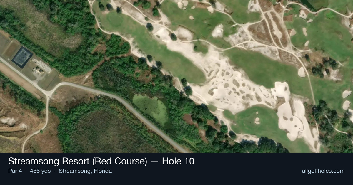 Hole 10 aerial at Streamsong Resort (Red Course)