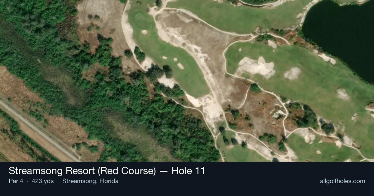Hole 11 aerial at Streamsong Resort (Red Course)