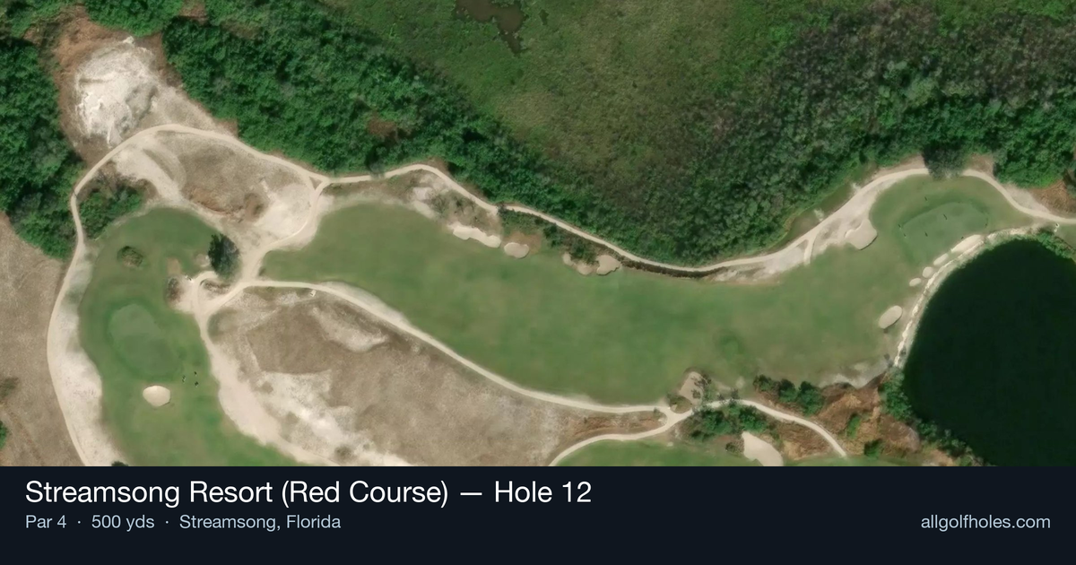 Hole 12 aerial at Streamsong Resort (Red Course)