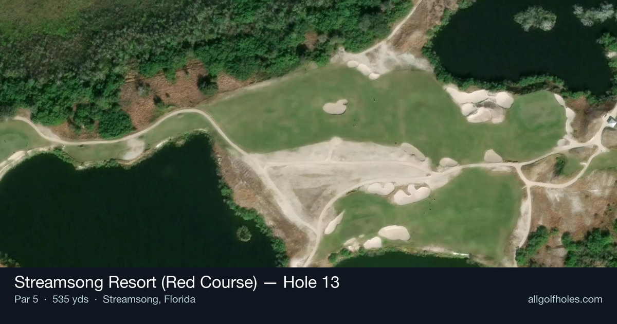 Hole 13 aerial at Streamsong Resort (Red Course)