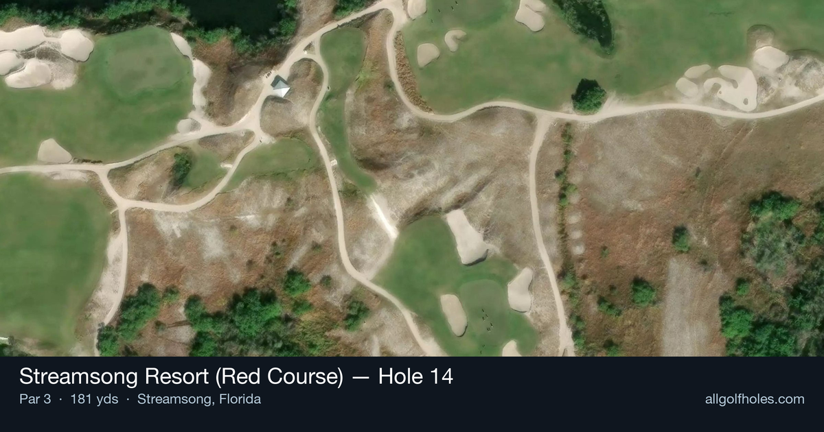 Hole 14 aerial at Streamsong Resort (Red Course)