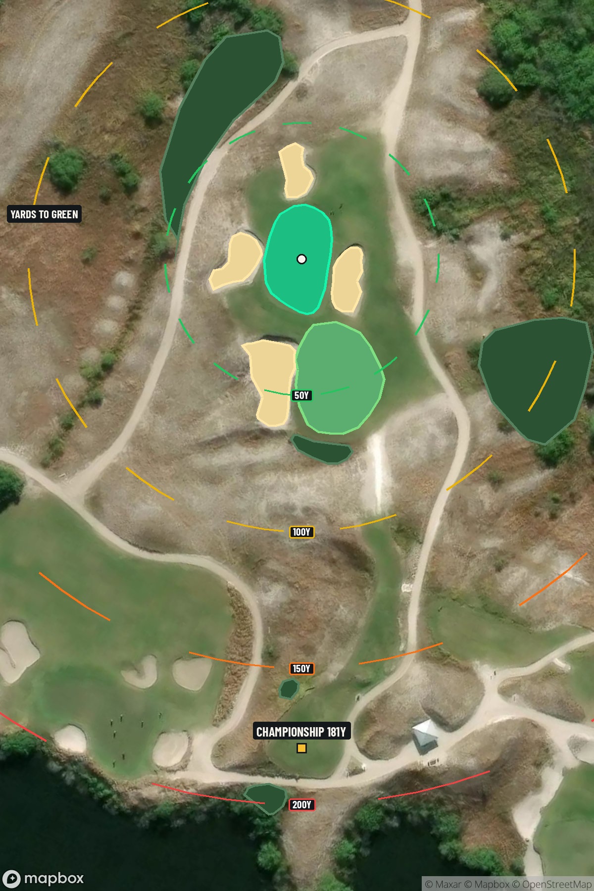 Hole 14 aerial at Streamsong Resort (Red Course)
