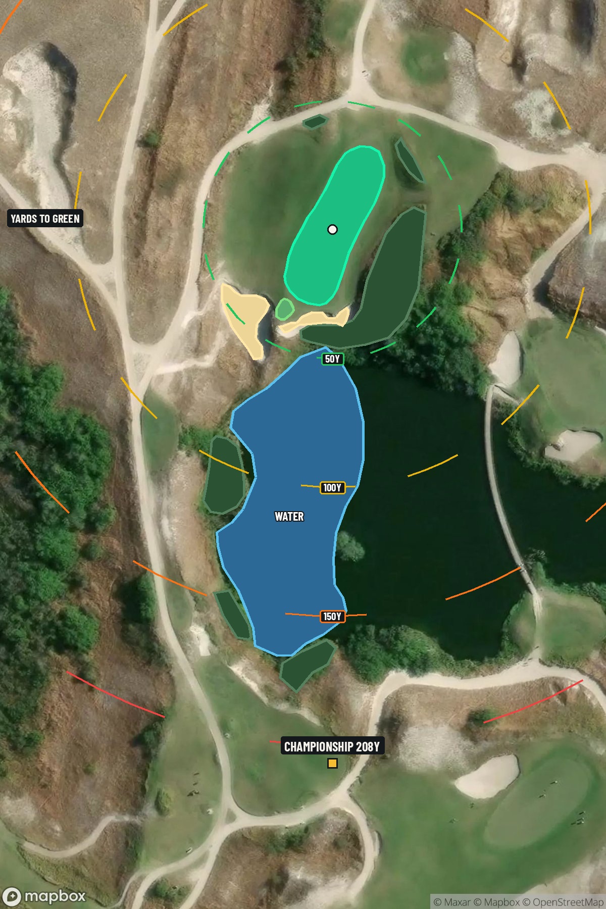 Hole 16 aerial at Streamsong Resort (Red Course)
