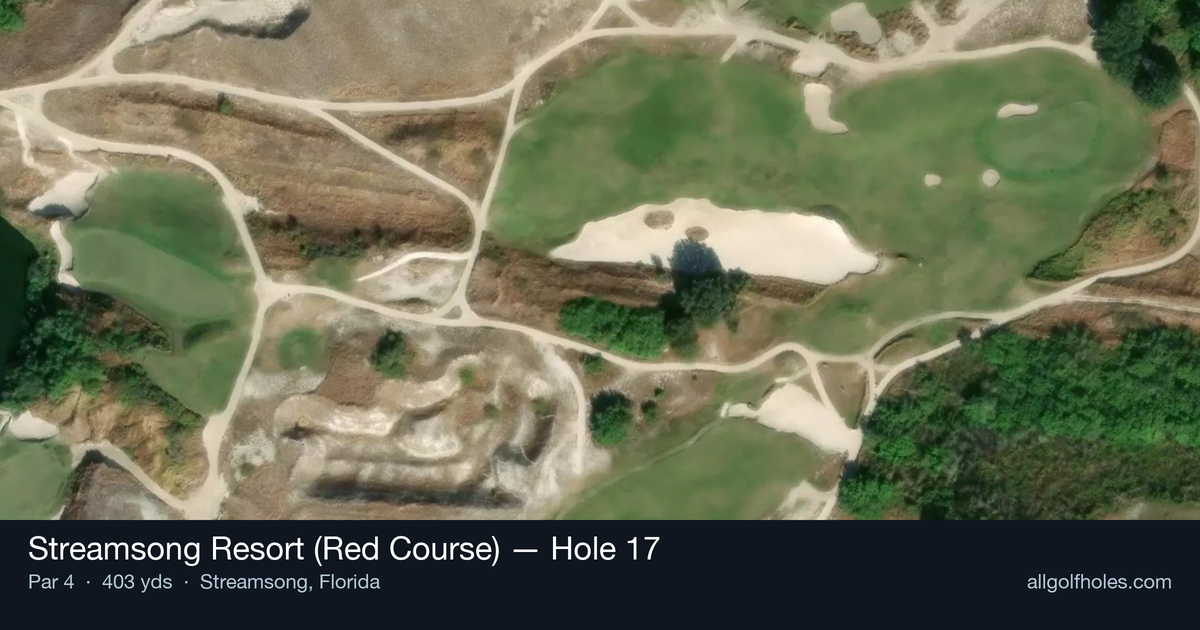 Hole 17 aerial at Streamsong Resort (Red Course)